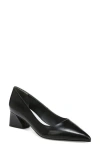 Franco Sarto Racer-pump Pointed Toe Block Heel Pumps In Black