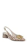 Franco Sarto Racer Slingback Pointed Toe Pump In Cream