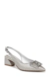 Franco Sarto Racer Slingback Pointed Toe Pump In Gray