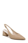 Franco Sarto Racer Slingback Pointed Toe Pump In Nude/nude