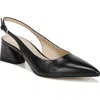 Franco Sarto Racer Womens Buckle Pointed Toe Slingback Heels In Black