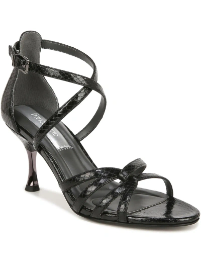 Franco Sarto Rika Womens Faux Leather Ankle Strap Heels In Multi
