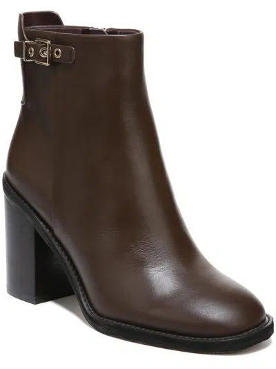 Franco Sarto Rivet Womens Leather Block Heel Booties In Multi