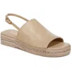 Franco Sarto Rune Slingback Platform Sandal In Buff Beige Leather