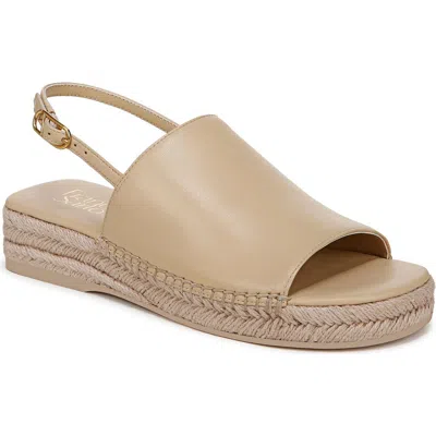 Franco Sarto Rune Slingback Platform Sandal In Buff Beige Leather