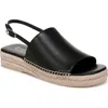 Franco Sarto Rune Slingback Platform Sandal In Black Leather