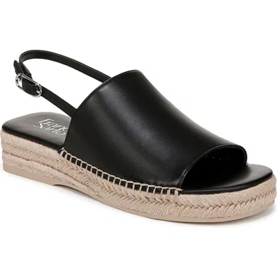 Franco Sarto Rune Slingback Platform Sandal In Black Leather