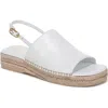 Franco Sarto Rune Slingback Platform Sandal In Bright White Leather
