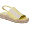 Franco Sarto Rune Slingback Platform Sandal In Yellow