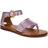 Franco Sarto Ruth Ankle Strap Sandal In Metallic Pink Faux Leather