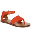 Franco Sarto Ruth Ankle Strap Sandal In Tangerine Orange Faux Leather