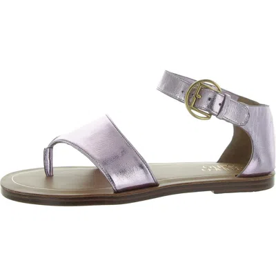 Franco Sarto Ruth Womens Faux Leather Toe Post Ankle Strap In Multi
