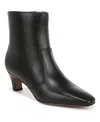 Franco Sarto Avana Womens Faux Leather Pointed Toe Ankle Boots In Black Leather