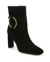 Franco Sarto Sarto By  Women's Flexa Elia Square Toe Dress Booties In Black Suede