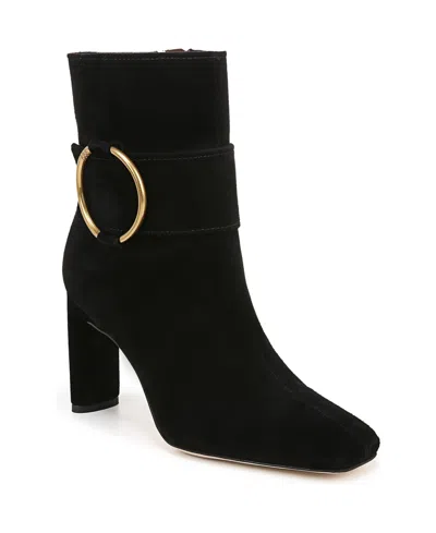 Franco Sarto Sarto By  Women's Flexa Elia Square Toe Dress Booties In Black Suede
