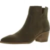 Franco Sarto Shaina Womens Suede Almond Toe Ankle Boots In Multi