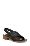 Franco Sarto Silvie Slingback Sandal In Black Raffia