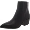 Franco Sarto Smalls Womens Faux Leather Pointed Toe Booties In Black