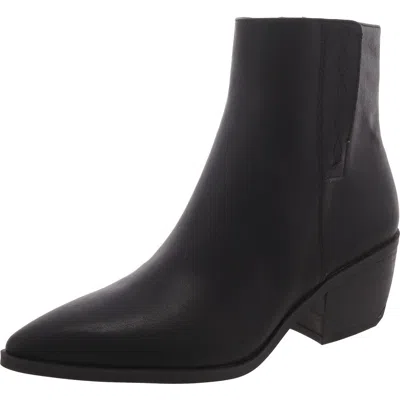 Franco Sarto Smalls Womens Faux Leather Pointed Toe Booties In Black