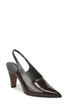 Franco Sarto Sorrento Womens Slip-on Pointed Toe Slingback Heels In Camel Leopard Print