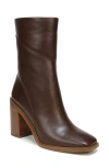 Franco Sarto Stevie Womens Zipper Square Toe Booties In Brown Wc
