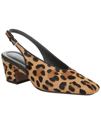 Franco Sarto Sutton2 Leather-trim Slingback In Animal Print
