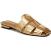 Franco Sarto Women's Tavana Fisherman Square Toe Flat Mules In Gold