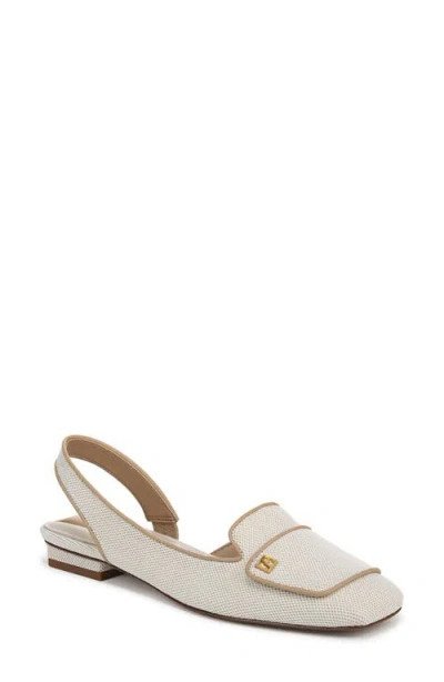 Franco Sarto Teagan Slingback Half D'orsay Flat In Natural