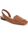 Franco Sarto Teagan Square Toe Slingback Flats In Brown