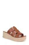 Franco Sarto Tevin Platform Wedge Sandal In Cognac
