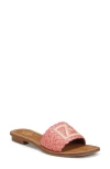 Franco Sarto Tina Raffia Slide Sandal In Orange