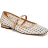 Franco Sarto Tinsley Mary Jane Flat In Ivory White Faux Leather