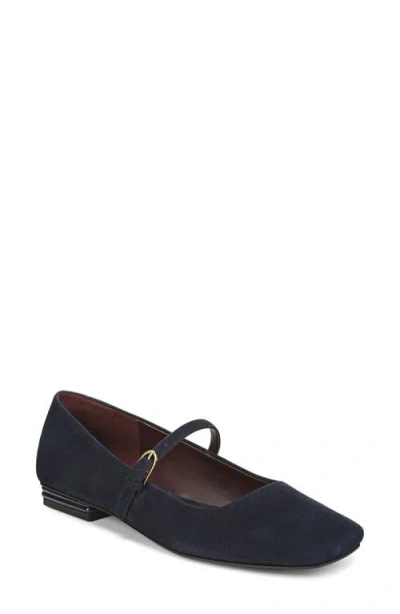 Franco Sarto Tinsley Square Toe Mary Jane Flat In Blue