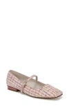 Franco Sarto Tinsley Square Toe Mary Jane Flat In Pink Multi