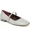 Franco Sarto Tinsley Square Toe Mary Jane Flat In Grey Faux Patent