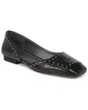 Franco Sarto Tracy Embellished Leather Flat In Black