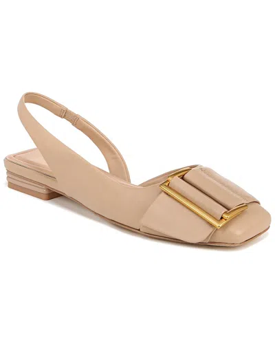 Franco Sarto Tracy Leather Slingback Flat In Brown