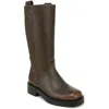 Franco Sarto Trevi Womens Leather Tall Knee-high Boots In Brown