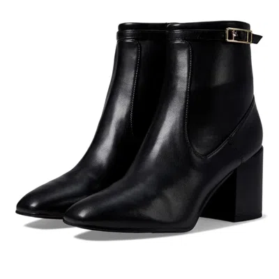 Franco Sarto Tribute Boots Women's Black Faux Leather Ankle Bootie Lion959