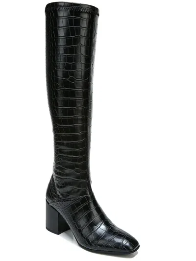 Franco Sarto Tribute H4592s2 Boots Women's Black Crocodile Knee High Jobb1244
