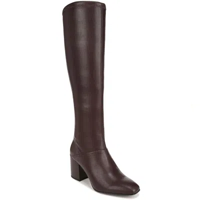 Franco Sarto Tribute High Shaft Boots In Cordovan Brown Faux Leather