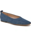 Franco Sarto Vana Ballet Flats In Denim Blue Fabric