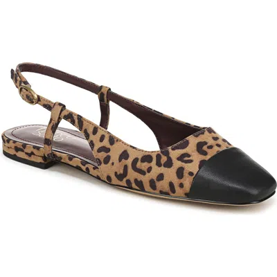 Franco Sarto Virai Slingback Flat In Animal Print