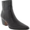 Franco Sarto Vivian Womens Leather Zipper Ankle Boots In Black