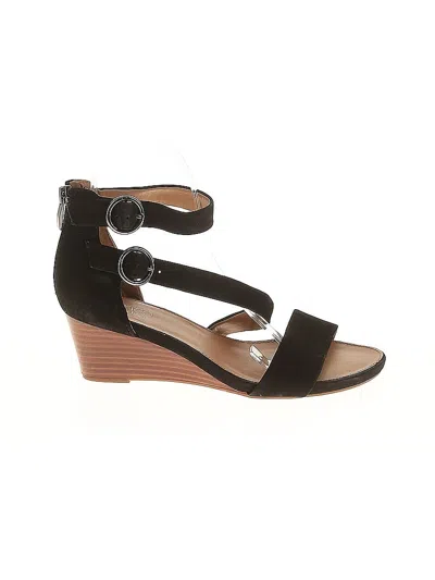 Pre-owned Franco Sarto Wedges In Black