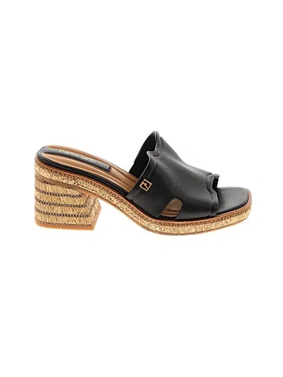 Pre-owned Franco Sarto Wedges In Black