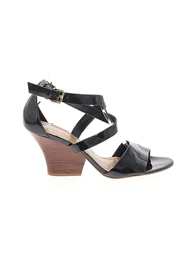 Pre-owned Franco Sarto Wedges In Black