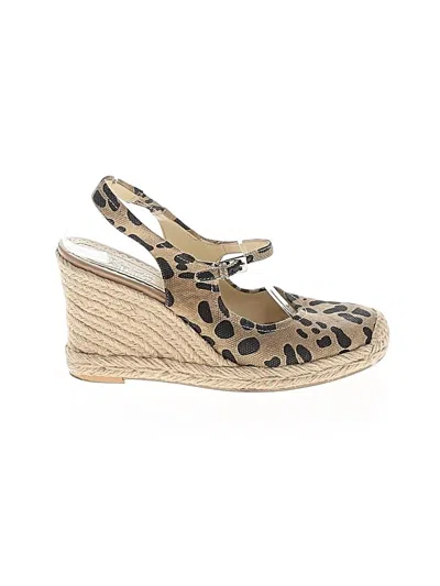 Pre-owned Franco Sarto Wedges In Brown