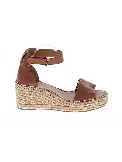 Pre-owned Franco Sarto Wedges In Brown