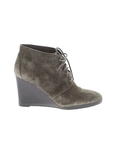 Pre-owned Franco Sarto Wedges In Gray
